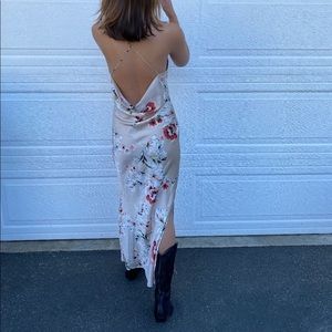 Printed maxi slip dress
